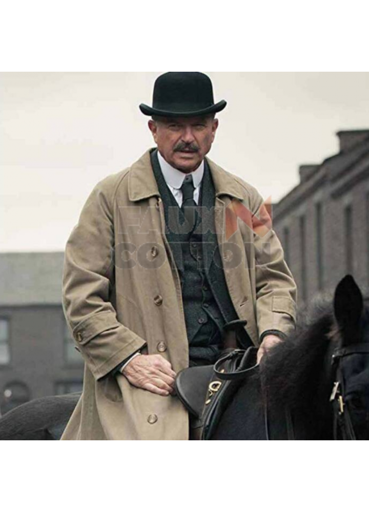 PEAKY BLINDERS SAM NEILL (CHESTER CAMPBELL) TRENCH COAT